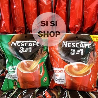 Cà phê rang xay hoà tan Nescafe 3in1 xanh/đỏ bịch 46 gói