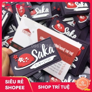 2000 chiếc mẫu tem mác may áo Saka dập nổi logo - sản xuất dãn mác may.