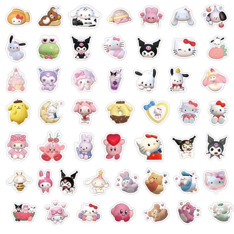 Set Hình Dán Nhân Vật Hoạt Hình Dễ Thương - ST1300 - BCorner