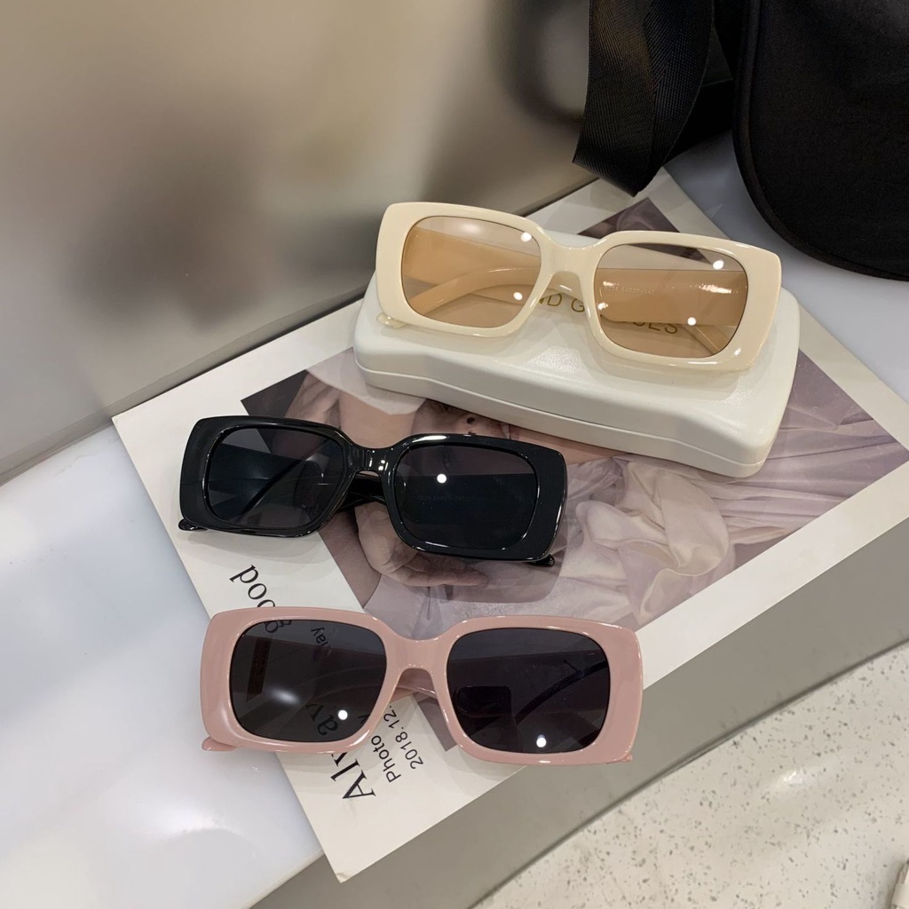 Kính Mát Gọng Vuông Nhỏ Phong Cách Âu Mỹ Thời Trang Mới 2022