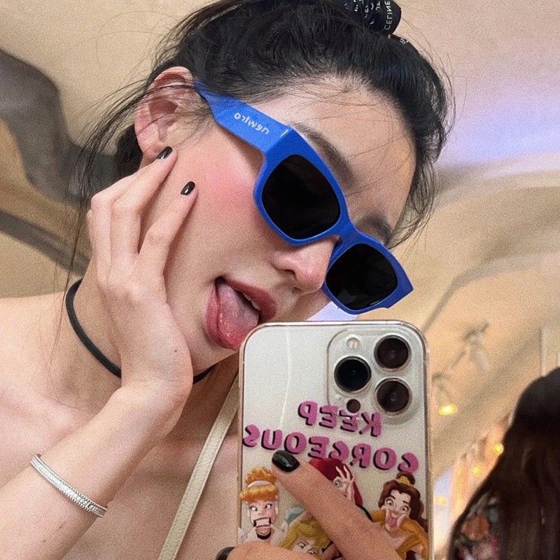 Kính Mát Thời Trang Khung Nhỏ Y2K Phong Cách retro Mỹ Cho Nữ