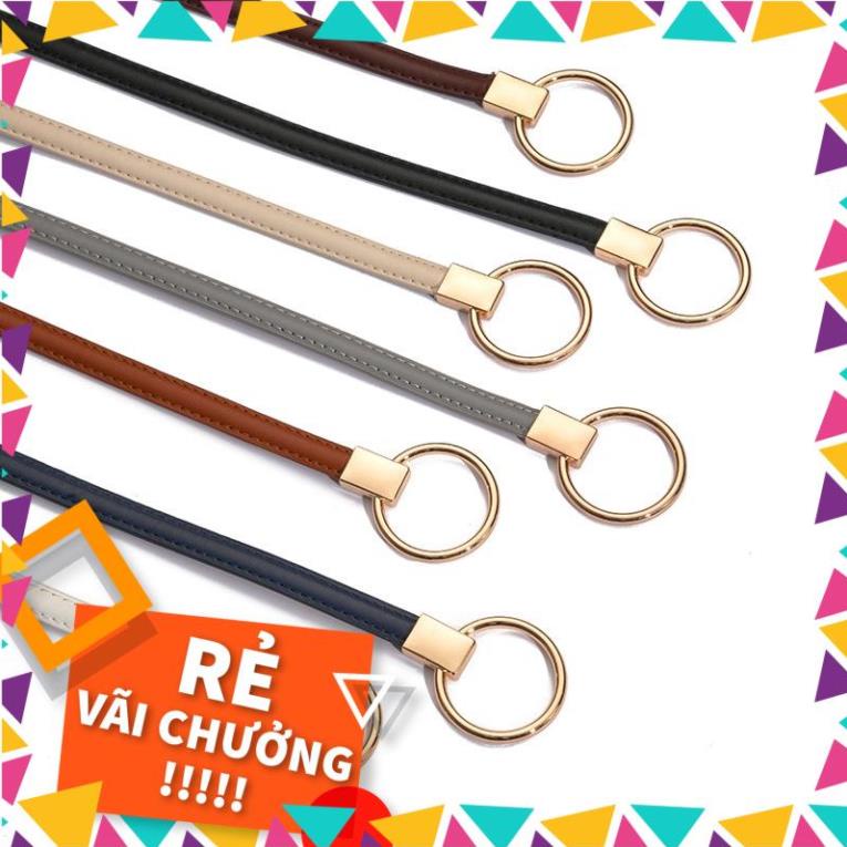 Đai váy thắt lưng nữ, dây nịt nữ, bản nhỏ,khóa thắt hình tròn,thời trang nữ