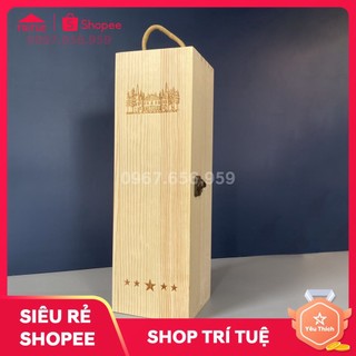 Hộp đựng rượu vang bằng gỗ giá rẻ HG21