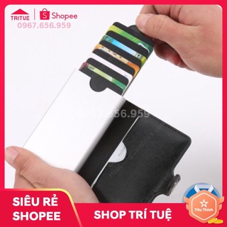 Ví đựng thẻ ATM TPHCM bằng da & nhôm nguyên khối HC30 ví name card cao cấp nhất