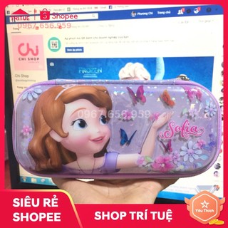 Hộp bút 3D sofia bắt bướm cho bé gái