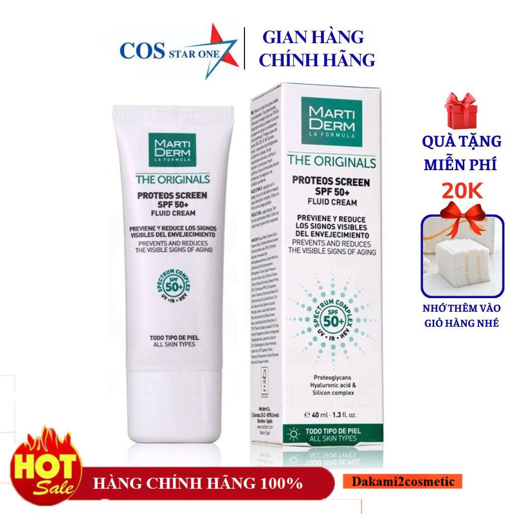 Kem Chống Nắng MartiDerm The Originals Proteos Screen SPF50+ Phổ Rộng toàn diện 40ml Chính Hãng