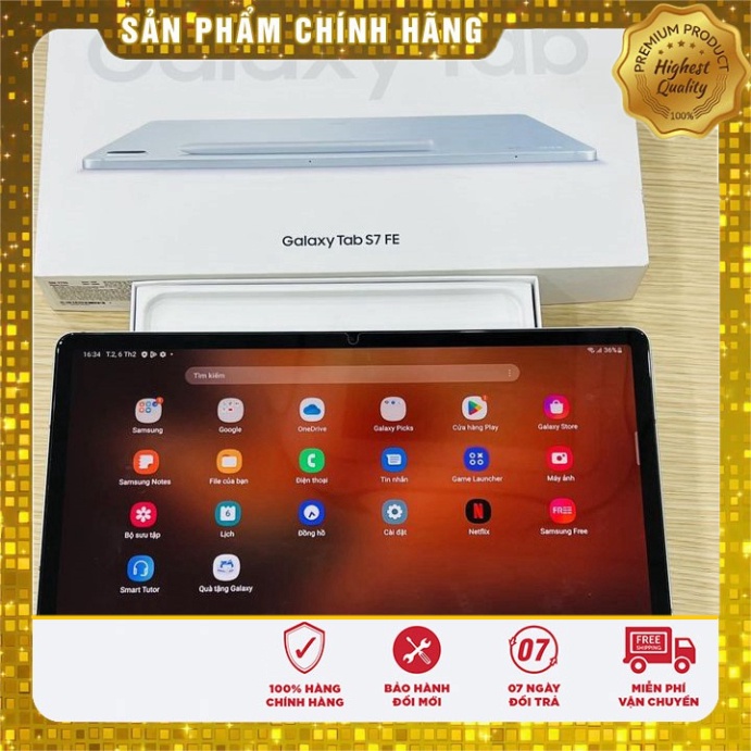 Máy tính bảng Samsung Galaxy Tab S7 FE 4G (4/64) mới fullbox nguyên seal -big.phone