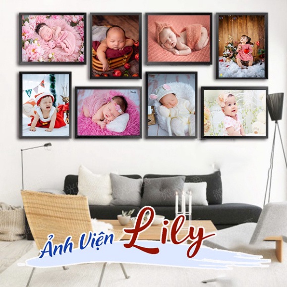 Set Khung Ảnh 8 Bức, In Ảnh Theo Yêu Cầu, Tranh Bộ Decor Trang Trí Phòng Ngủ, Phòng Khách