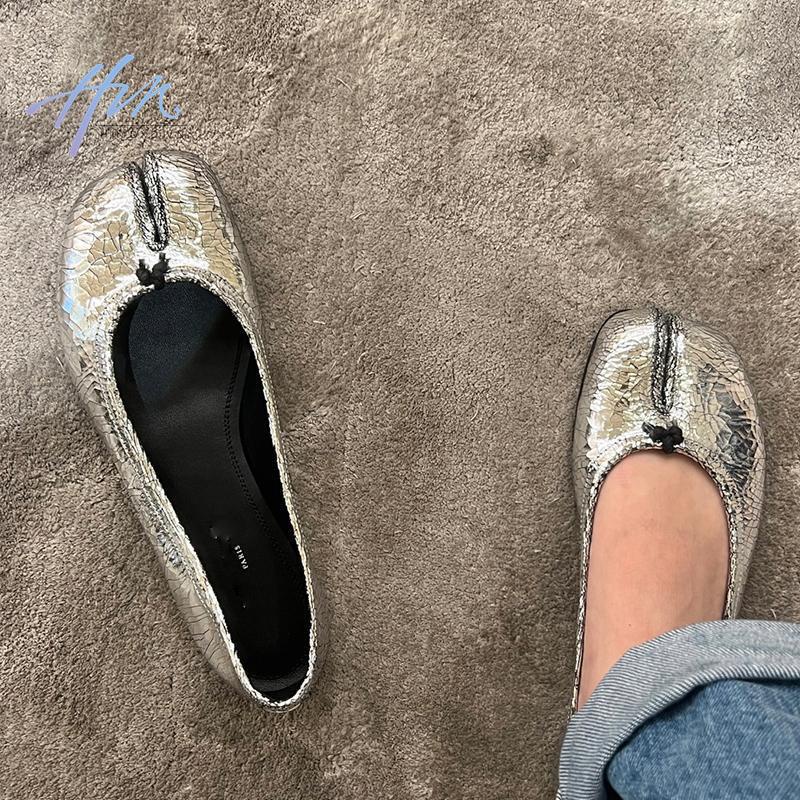 Giày Múa Ba Lê Bằng Da Thuộc Thời Trang Mùa Xuân Hè 2023 Dành Cho Nữ