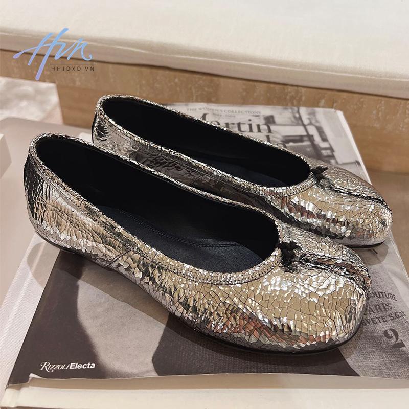 Giày Múa Ba Lê Bằng Da Thuộc Thời Trang Mùa Xuân Hè 2023 Dành Cho Nữ