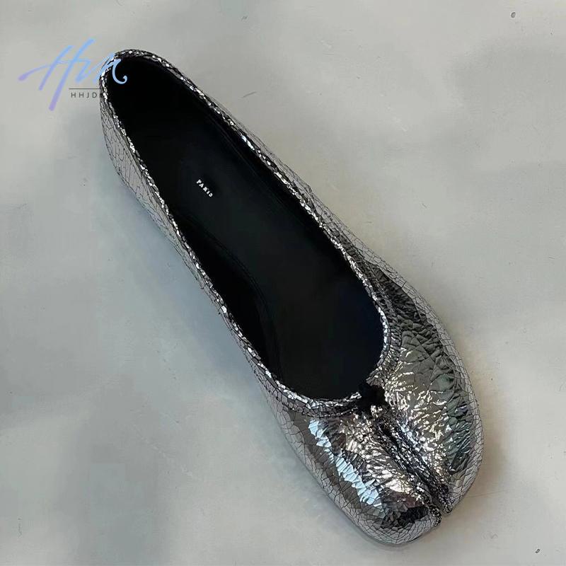 Giày Múa Ba Lê Bằng Da Thuộc Thời Trang Mùa Xuân Hè 2023 Dành Cho Nữ