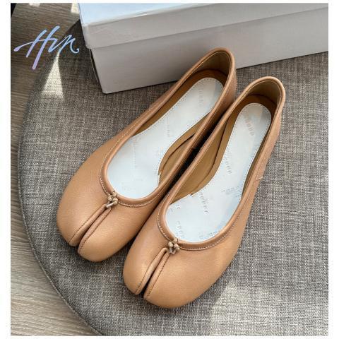 Giày Múa Ba Lê Bằng Da Thuộc Thời Trang Mùa Xuân Hè 2023 Dành Cho Nữ