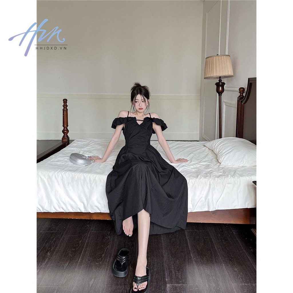 Đầm Hai Dây Dáng Dài Ôm Eo Thời Trang Mùa Hè Phong Cách Hàn Quốc Cổ Điển Dành Cho Nữ