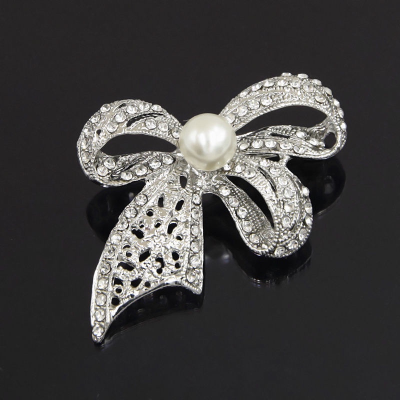 Ghim Cài Áo Hình Nơ Phong Cách Hàn Quốc Thanh Lịch Thời Trang Cho Nữ