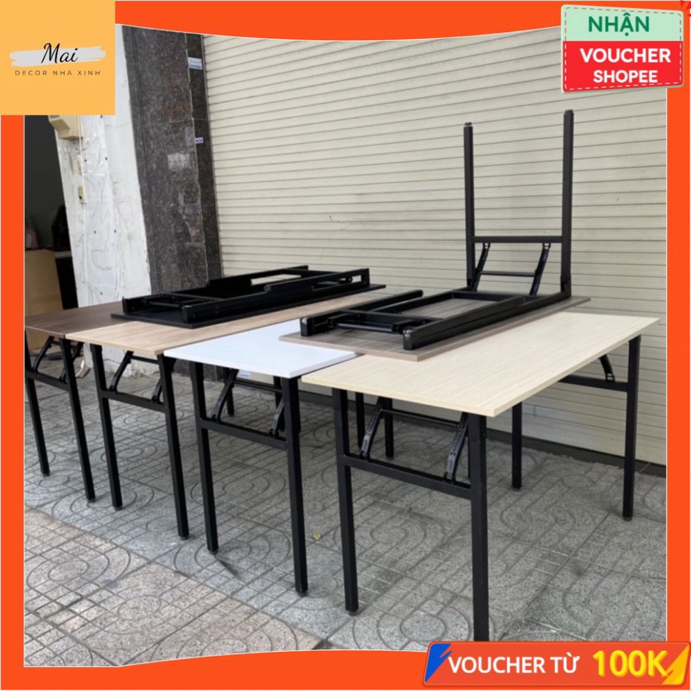 [SALE ĐẬM] -  Bàn làm việc gấp gọn chân sắt tiện lợi - bảo hành 12 tháng | BigBuy360 - bigbuy360.vn