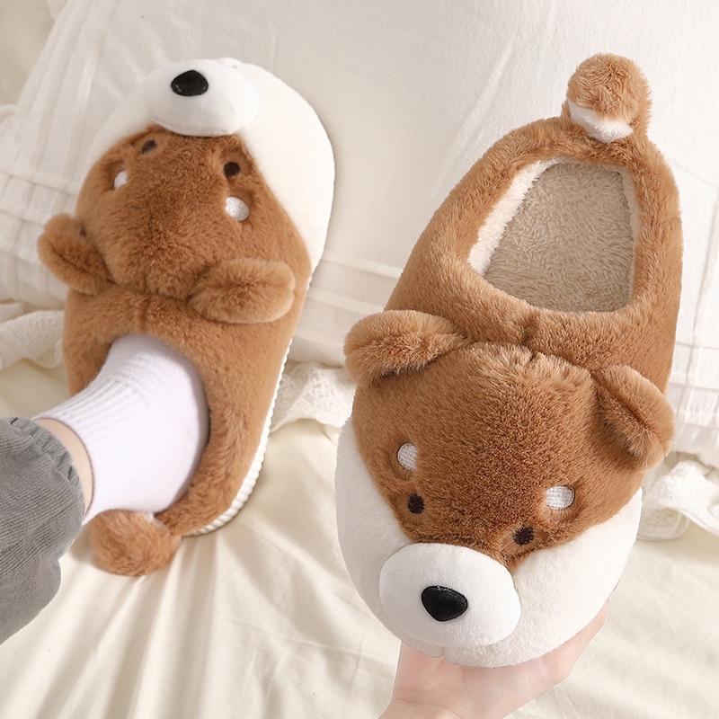 DÉP BÔNG CHÚ CHÓ SHIBA SIÊU CẤP