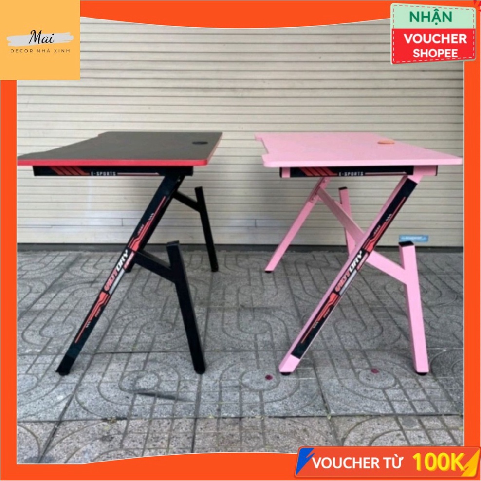 Bàn làm việc chữ K (bàn gaming) gấp gọn được thiết kế hầm hố, khung sắt chắc chắn, kiểu dáng hiện đại - BẢO HÀNH 12THÁNG