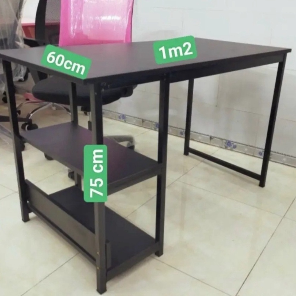 [SALE ĐẬM] -  Bàn làm việc liền 2 kệ sách chân sắt mặt gỗ công nghiêp loại 1 (bàn học 2 kệ sách) - BẢO HÀNH 12 THÁNG | BigBuy360 - bigbuy360.vn