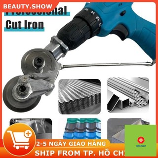 Đầu cắt tôn gắn máy khoan, cắt tôn sóng, thép và inox..Lưỡi cắt tôn gắn máy khoan. đầu cắt tôn gắn máy khoan