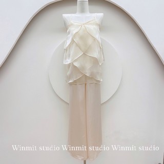 Set Áo Tơ Ánh Kim + Quần Lụa Set Đồ Tiểu Thư | Winmit.studio