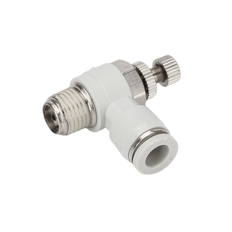 Van tiết lưu SL màu trắng, hàng tốt góc ren ngoài khí nén, phun sương chịu được áp suất cao giá sỉ