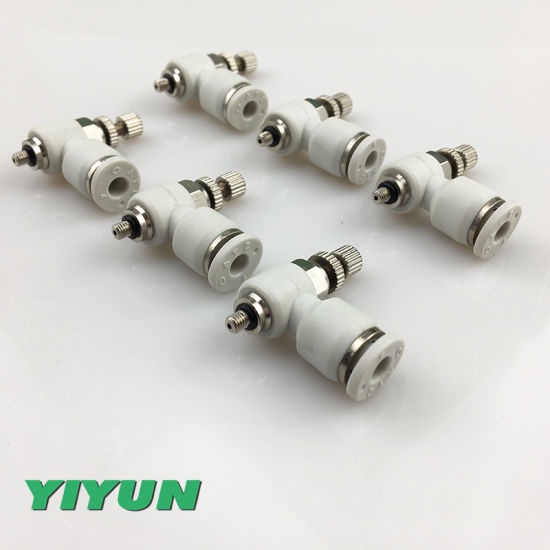 Van tiết lưu SL màu trắng, hàng tốt góc ren ngoài khí nén, phun sương chịu được áp suất cao giá sỉ