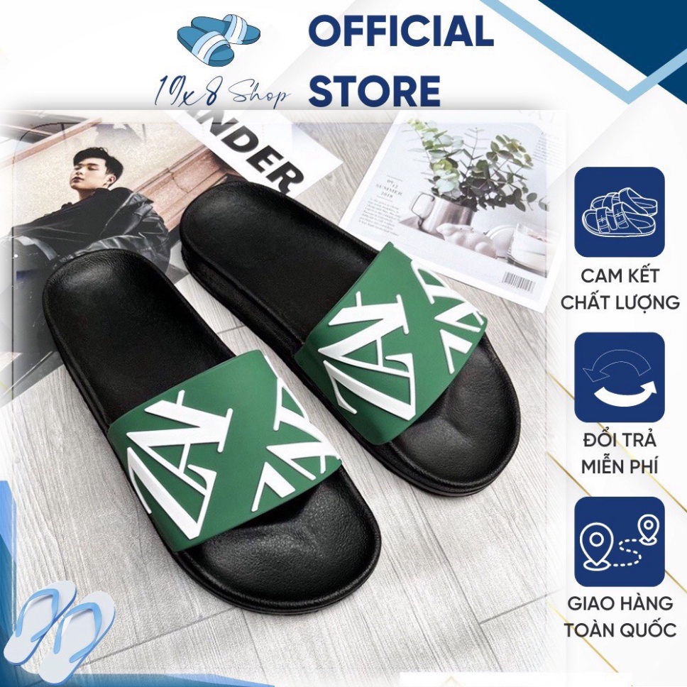 Hàng bán chạy tại 19X8, dép quai ngang ZARA quai xanh thời trang nam nữ, đế cao su mền đi êm chân chống trơn trượt