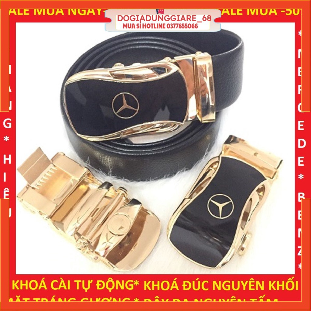 Thắt Lưng Nam Da Bò Thật 100% Thời Trang Hàng Hiệu Cao Cấp Khóa Mạ Vàng Dây Nịt Nam Tính Nhập Khẩu Chính Hãng Mercedes G