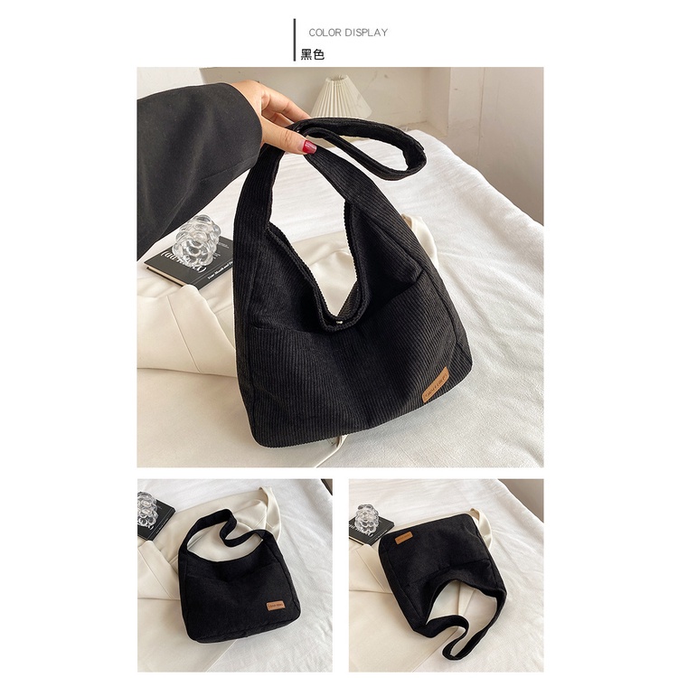 Túi tote đeo chéo vải canvas nhung tăm, len tăm siêu dày hàng QC  | T2015 | royalxuongmay