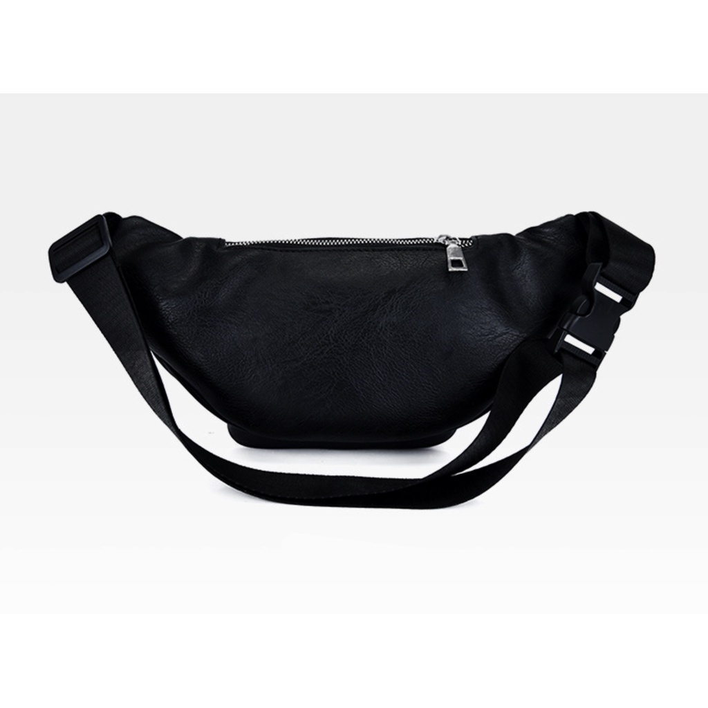 Túi đeo chéo bao tử nam nữ chất da Style Lắc xích thời trang | royal