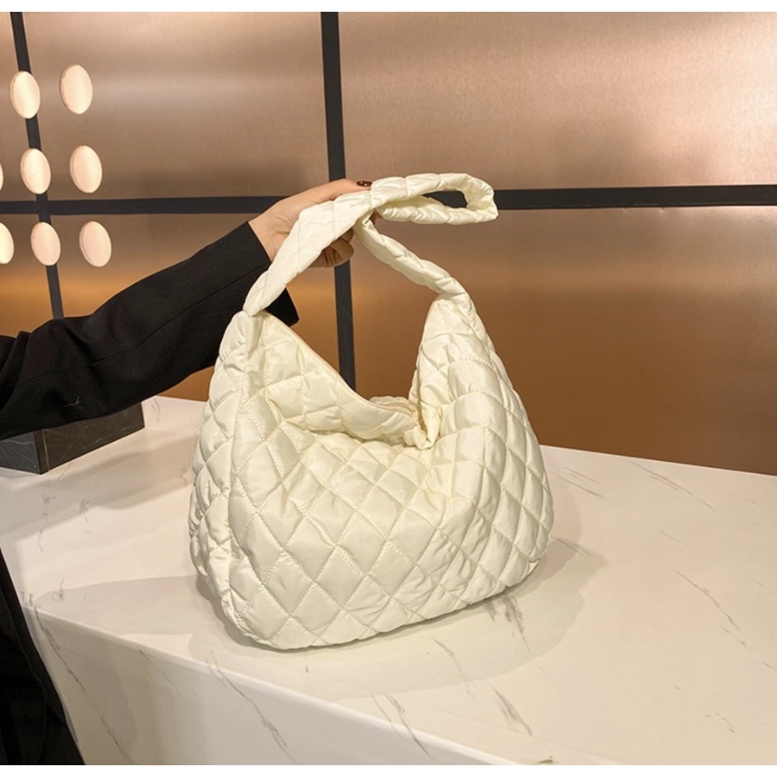 Túi tote đeo chéo chần bông caro hàng cao cấp, túi đeo chéo phao nam nữ