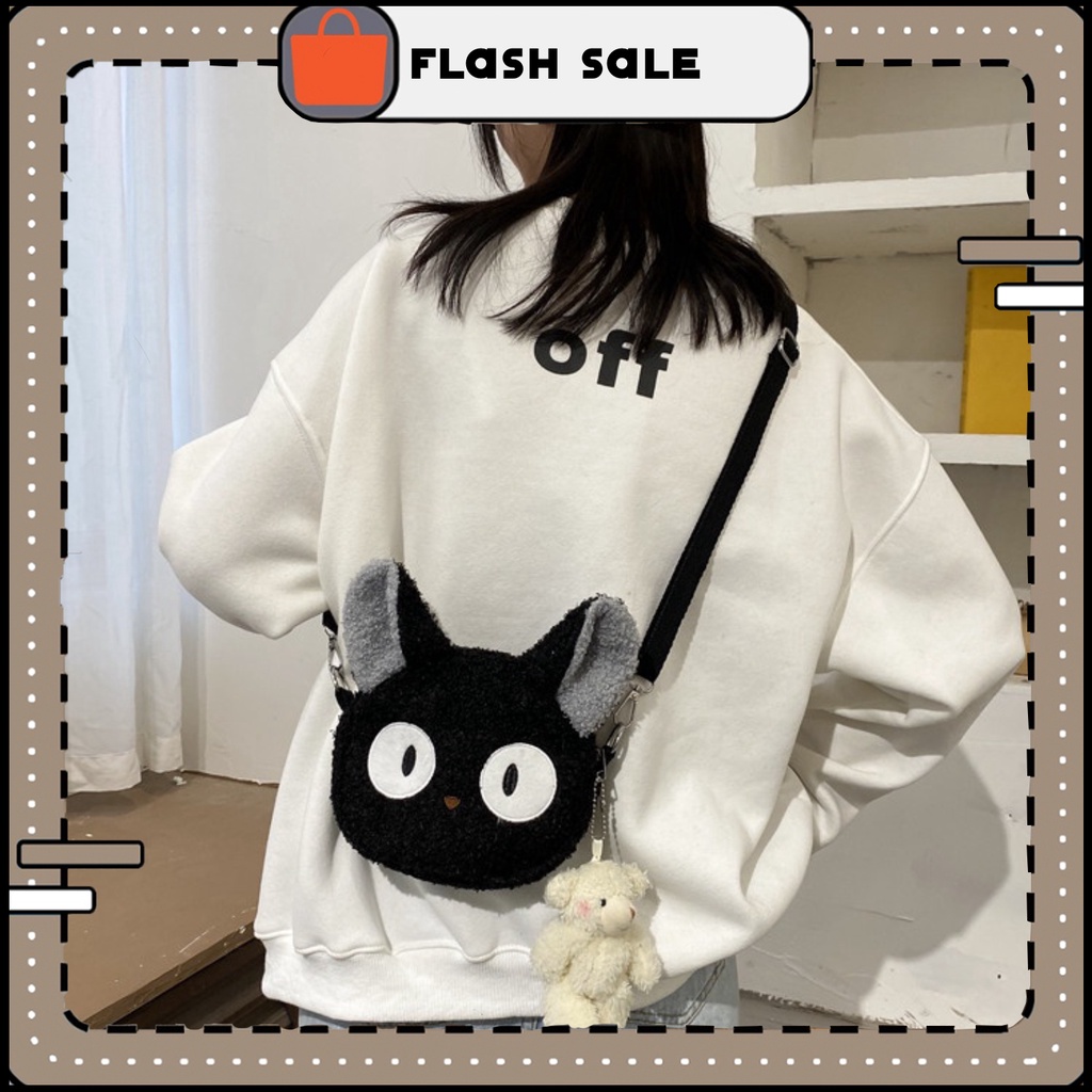 Túi đeo chéo nữ mini dễ thương chất nhung bông style hình bầu | T007 |royalxuongmay