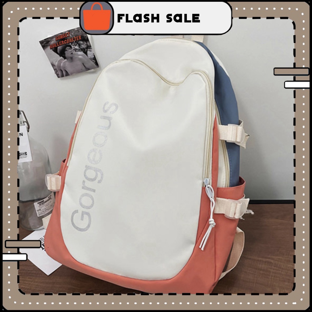 Balo nam nữ ulzzang chống nước, balo nam chống nhăn, ba lô thể thao Goreous hàng Quảng Châu | B