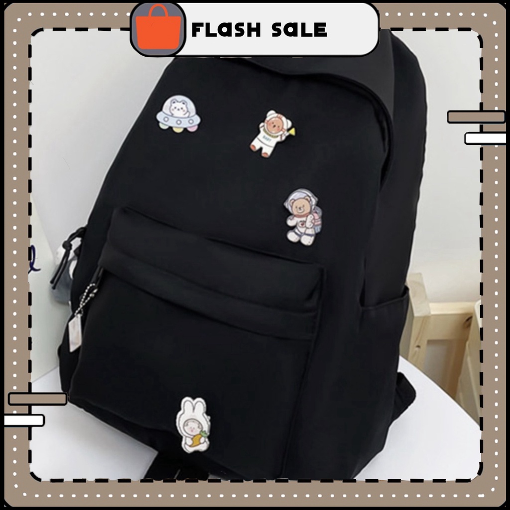 Balo nam nữ ulzzang chống nước, balo nam chống nhăn trơn KHÔNG kèm sticker Quảng Châu | BL011