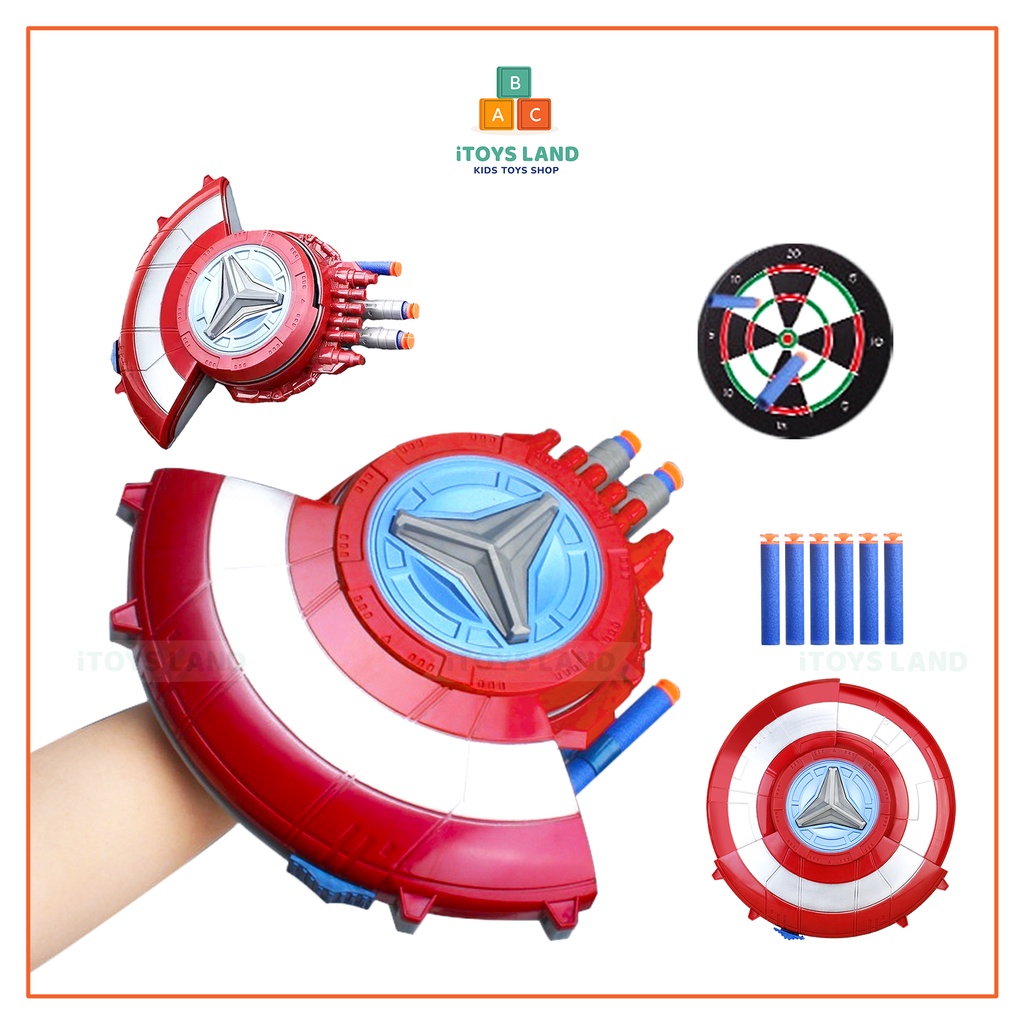 Đồ chơi khiên Captain America khiên đội trưởng mỹ 2 trong 1 cực kỳ vui nhộn iToysLand