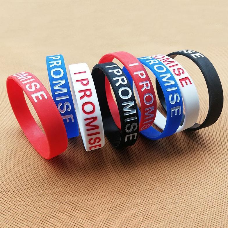 Vòng Đeo Tay Thể Thao Bằng Silicon In Chữ I Promise Faith Phong Cách James Dành Cho Cặp Đôi