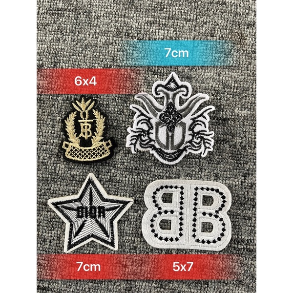 Patch vải ủi nhiệt hình thêu logo thương hiệu