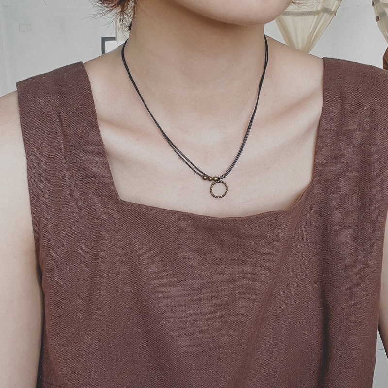 Vòng cổ Shou -  dây chuyền 2 dây mix charm vintage