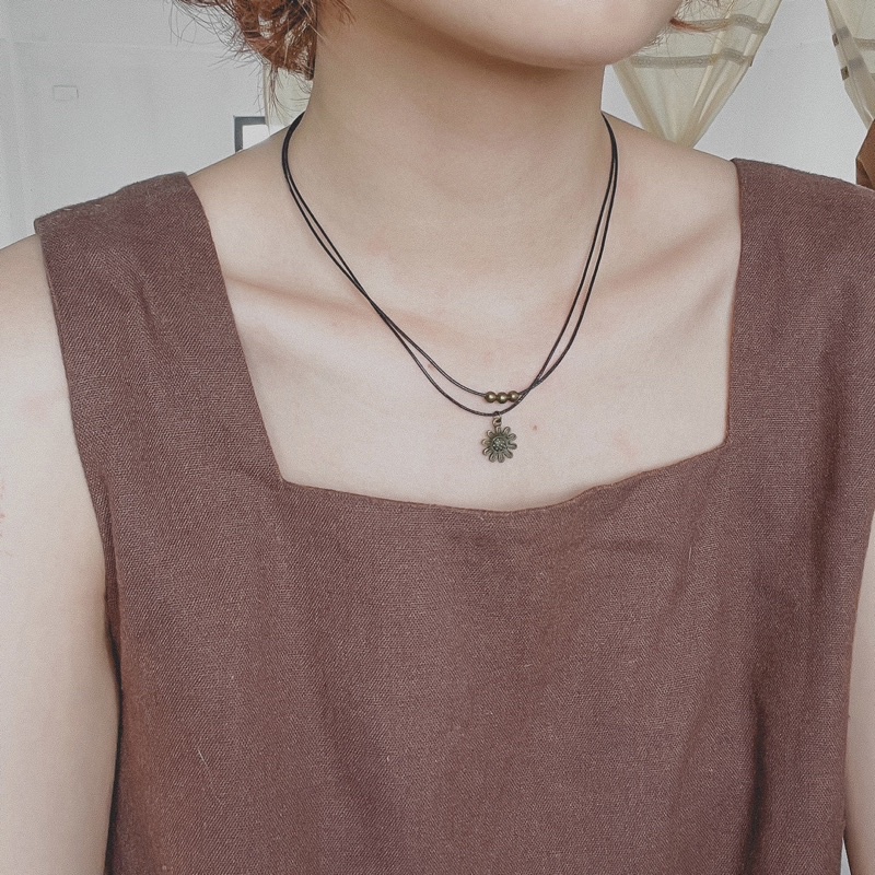 Vòng cổ Shou -  dây chuyền 2 dây mix charm vintage