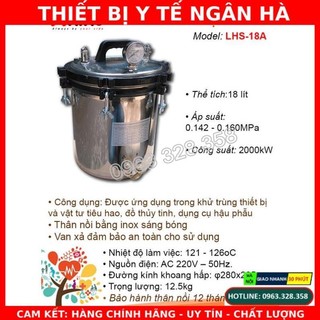 Nồi hấp tiệt trùng y tế dung tích 18 lít lhs-18a akiko bh 12 tháng