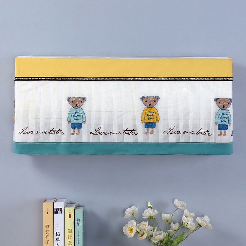 Tấm che bụi bọc điều hòa vải ren dễ thương