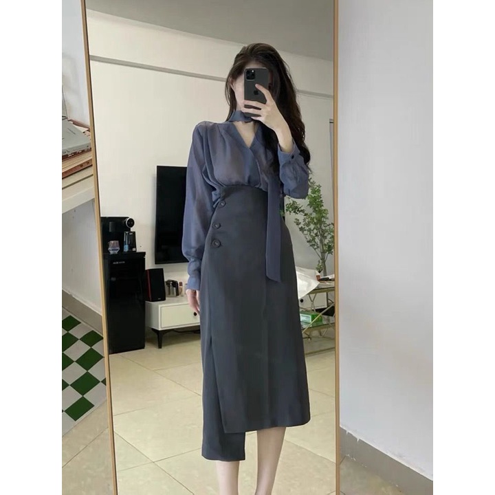 Bộ Áo + Chân Váy Phong Cách Hoàng Gia Cao Cấp Thời Trang Mùa Xuân Dành Cho Nữ 4.8