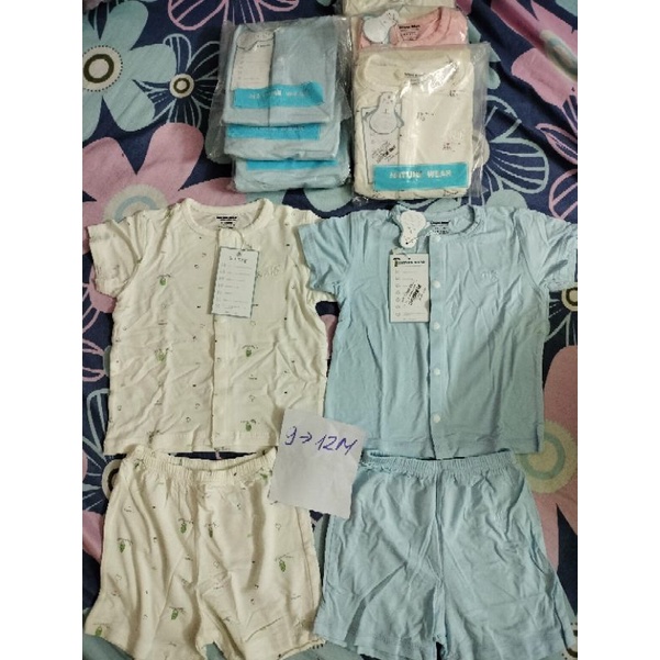 Bộ và body BU + bộ Nature Wear cho bé trai, bé gái 9-12M