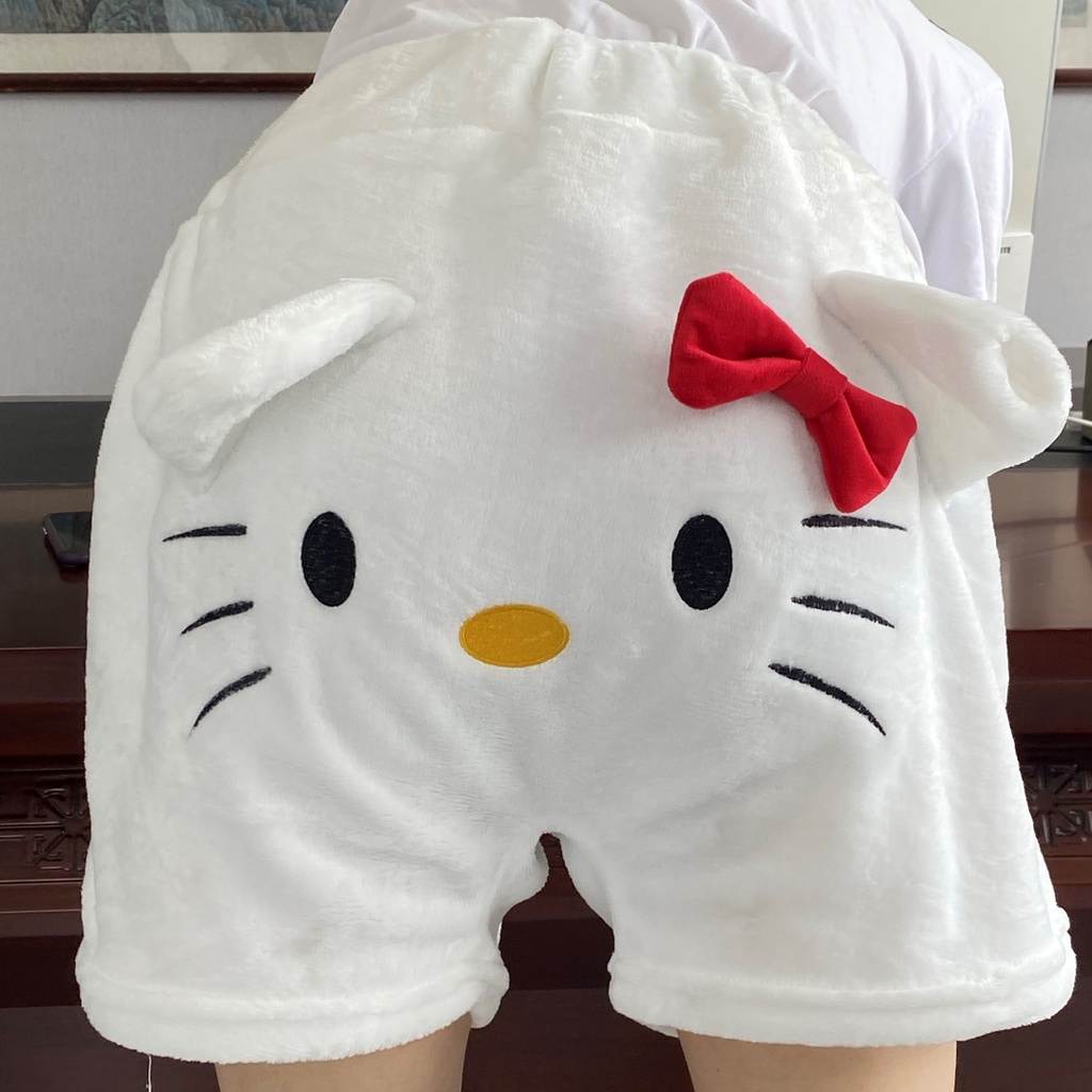 ☢Quần Short Dáng Rộng In Họa Tiết Hello Kitty Vui Nhộn Thời Trang Cho Nam Và Nữ
