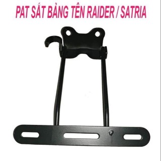 Pat sắt gắn bảng tên và bảng số trước xe raider fi | satria