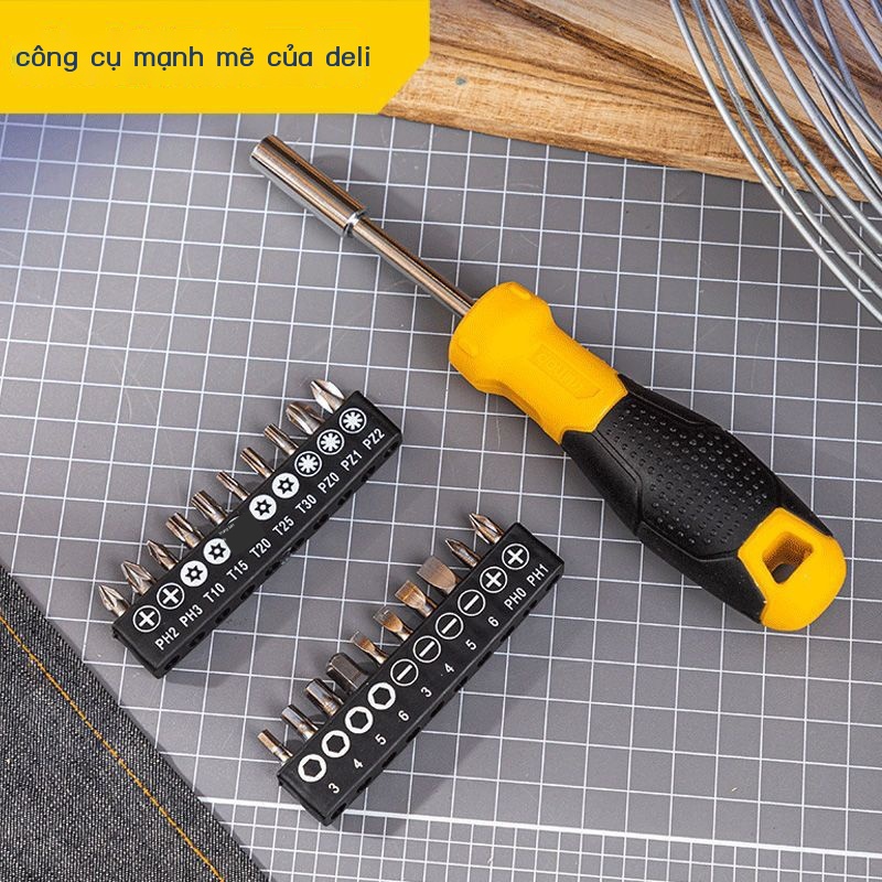 ⊙☽Mạnh mẽ có thể thay thế đầu tuốc nơ vít cross word plum đa chức năng tuốc nơ vít đa năng Bộ tuốc nơ vít 21 chi tiết