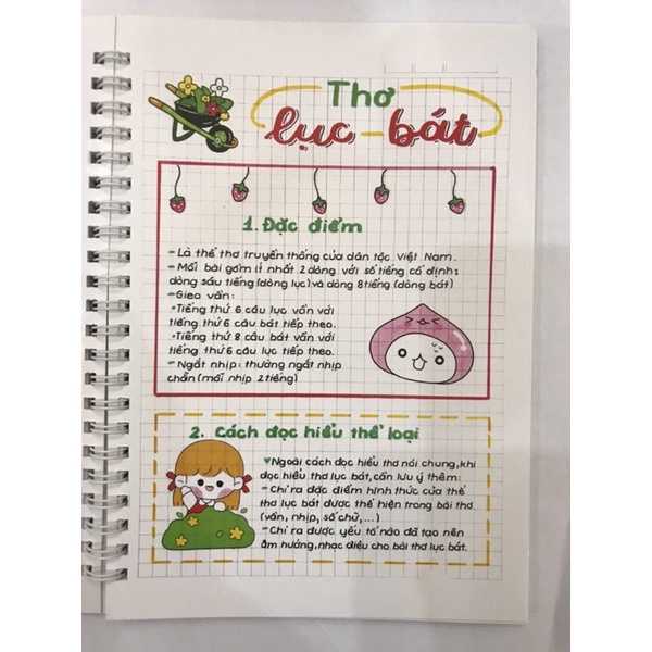 Sổ Giấy Lò Xo Takenote Trang Trí Văn 6 Chương Trình Mới