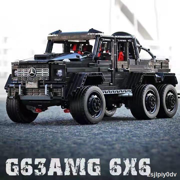 Tương thích với Lego khối xây dựng Mercedes-Benz lớn g63 xe địa hình 6X6 người lớn khó khăn cậu bé lắp ráp đồ chơi mô hì