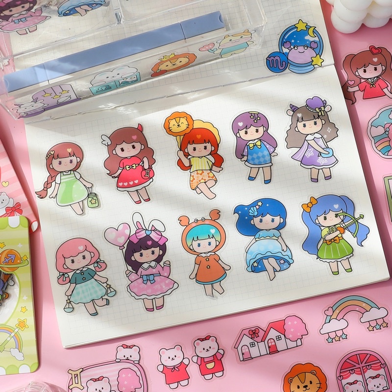 Bộ Sticker 40 Hình Cung Hoàng Đạo Xinh Xắn-ST004