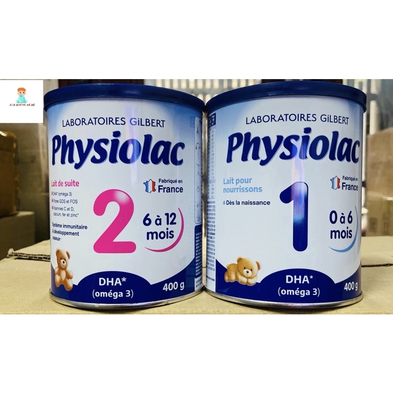 Sữa bột Physiolac Pháp số 1,2 400g